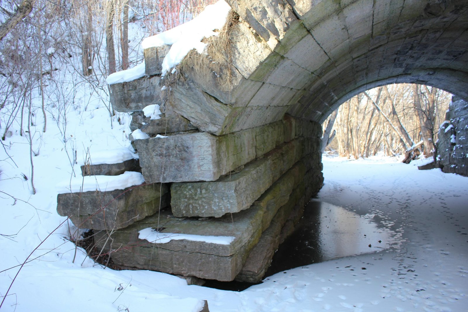 Failed west abutment